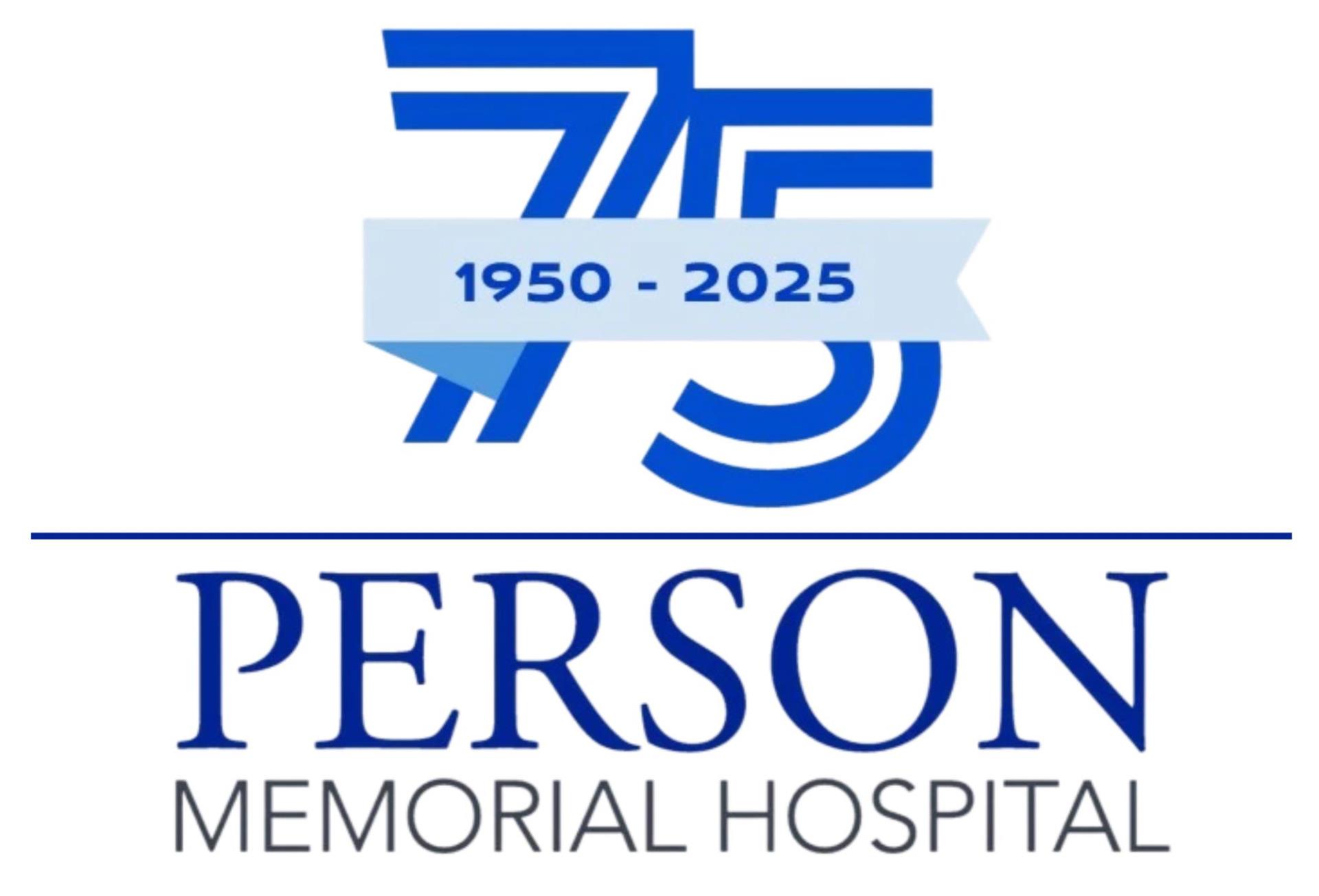 Person Memorial Hospital 75th Anniversary Logo